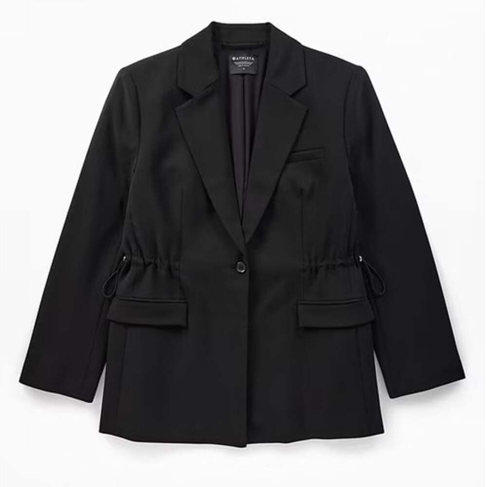 Athleta MVP Blazer Black Stretch Travel Workwear Jacket NWT Size 12